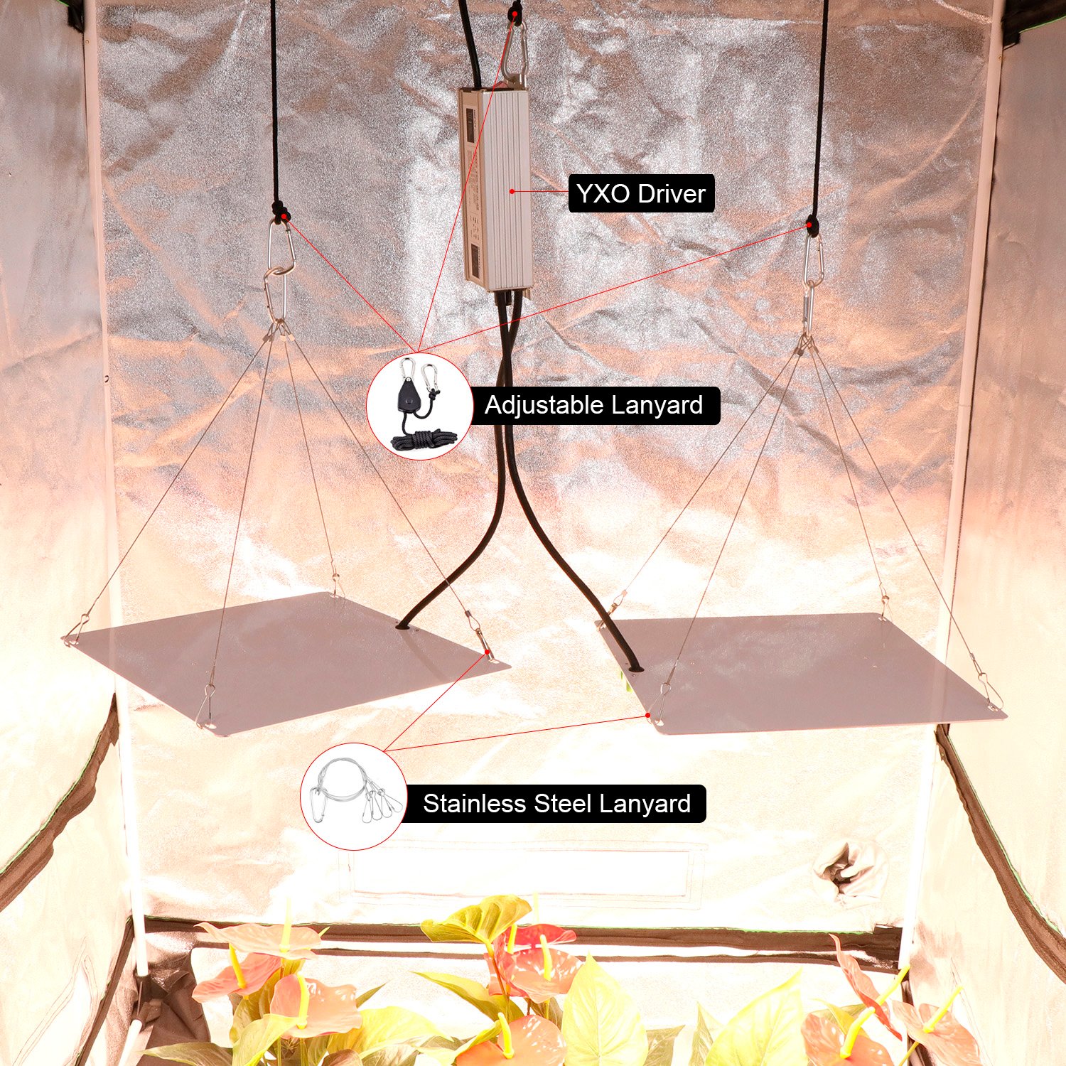 YXO 180W Full Spectrum LED Grow Light LM301H EVO - Yxo Leds