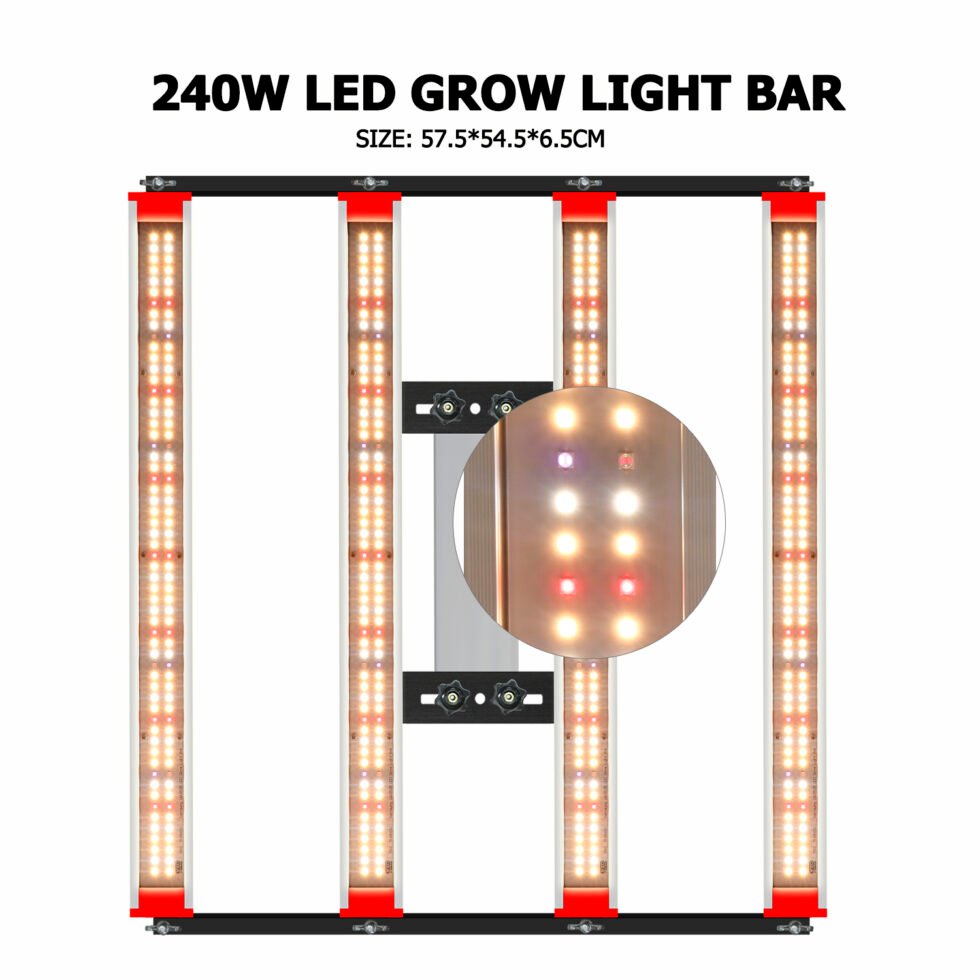 240W Samsung Lm281B+Pro Full Spectrum LED Grow Light High - Yxo Leds