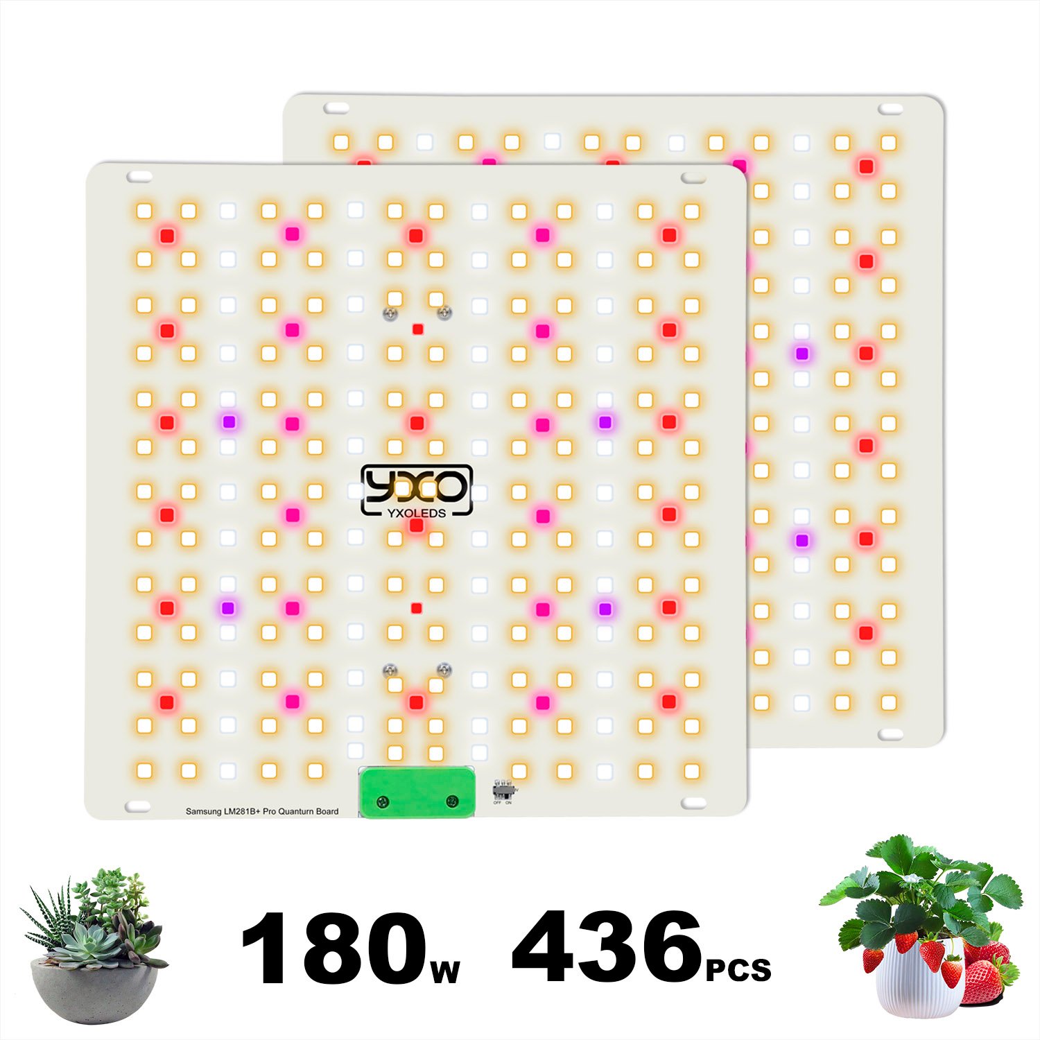 YXO 180W Full Spectrum LED Grow Light SAMSUNG LM281B+Pro - Yxo Leds