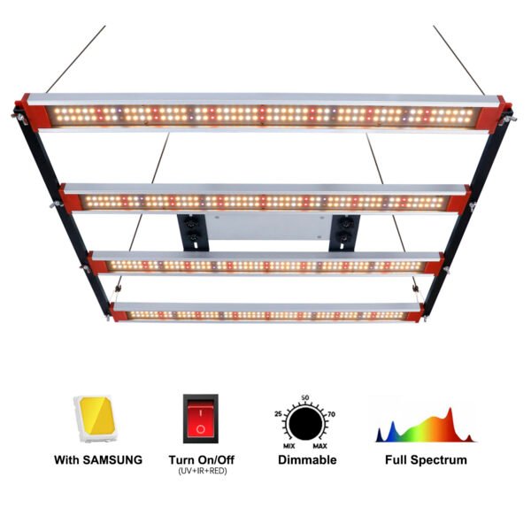 240W Samsung Lm281B+Pro Full Spectrum LED Grow Light High - Yxo Leds